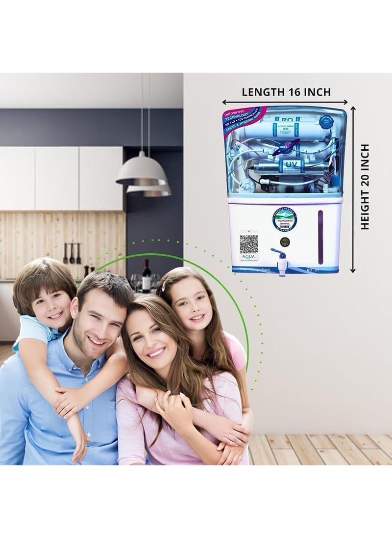 Generic - AQUA GRAND 12L Multi-Stage RO Water Purifier with Zinc Copper Alkaline Filter, UV, UF, TDS Controller with Multiple Water Source Compatibility & Energy Saving Mode, Best for Home and Office||VS-01|| - Image 1