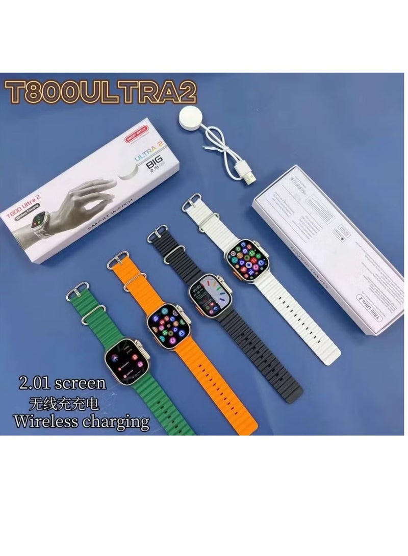 Raxoom Smart Watch Ultra T800 Multi Functional Wireless Charging Super Fast Latest Smart Watch. G Tab FT 8 Pro Amoled 2.02 Inch HD Full Screen Display Smartwatch  - Image 3