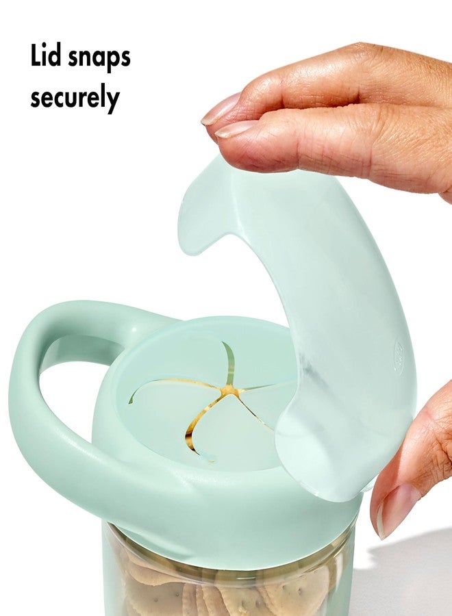 OXO Tot Snack Cup with Lid - 2 Pack, Opal and Blossom - Image 4
