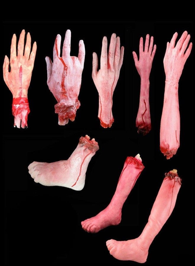 Bezall Halloween Body Parts Props, Bloody Fake Severed Arm Realistic Broken Hand for Halloween Horror Party Haunted House Decorations (Small Broken Arm) - Image 5