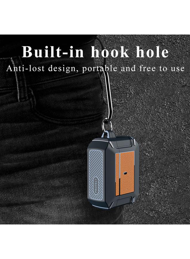 erorex Leather Texture Armor Earphone Protective Case For AirPods 2 / 1 - Image 3