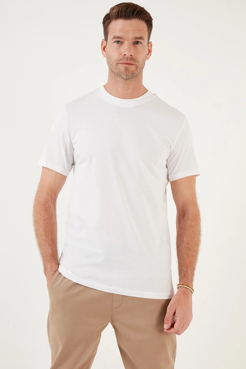 بوراتي Cotton Regular Fit Crew Neck Basic T Shirt Men's T Shirt 59020201