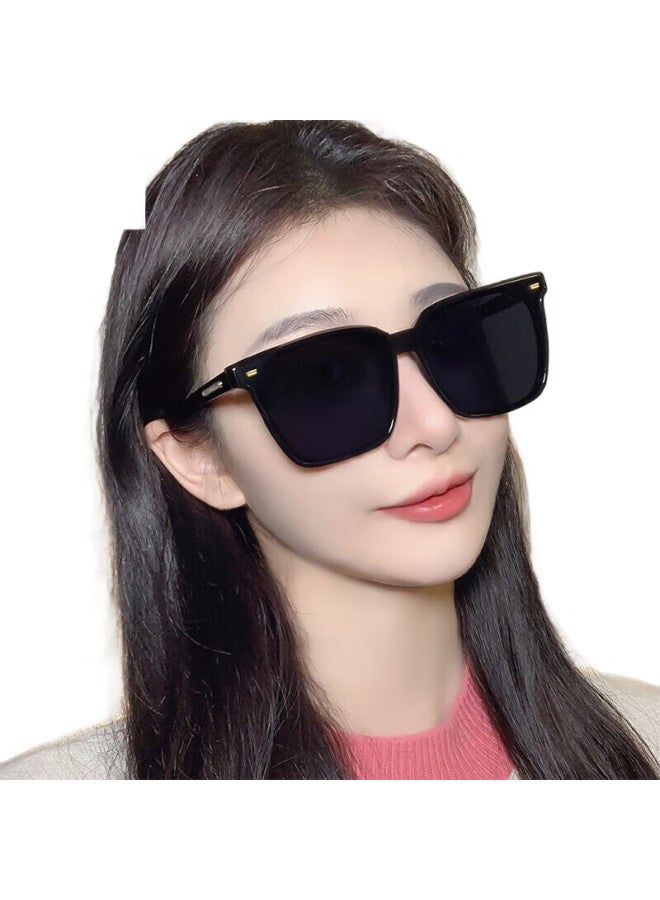 DRATRA Polarized Sunglasses Men Women Big Face Slimming Sunglasses Driving Anti-Glare Style Oversized Square Sunshades - Image 1