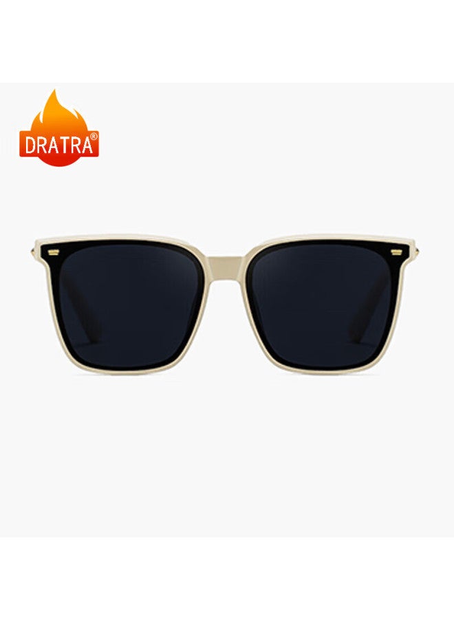 Dratra Polarized Sungl Men Women Big Face Slimming Sungl Driving Anti-glare Style Oversized Square Sunshades - Image 1