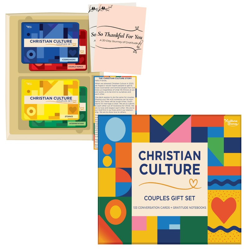 Kulture Games Christian Couples Gift Set 133 FaithBased Conversation Cards with 2 Gratitude Notebooks Date Night Adventures Couples Game for Adults Wedding Set - Image 3
