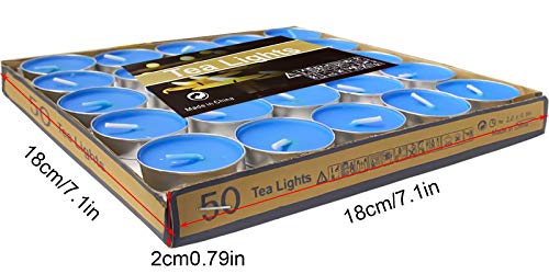 OUO Tea Lights - 50 Pack Smokeless, Dripless & Long Lasting Mini Tealight Candles for Mood, Dinners, Parties, Home Decoration, Wedding, Crafts (Yellow) - Image 5