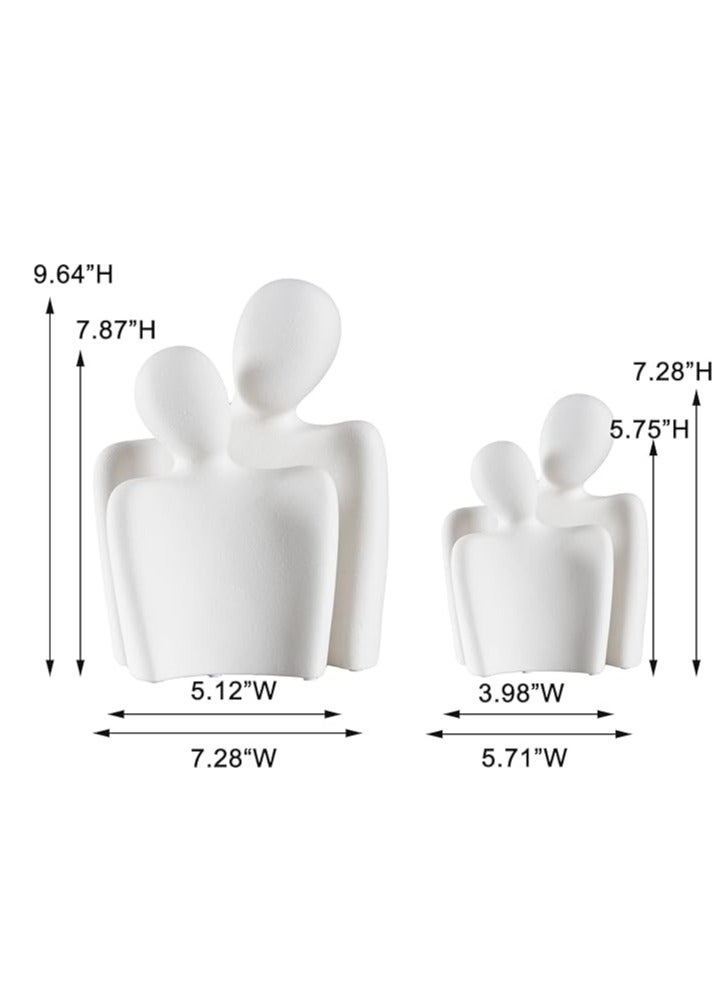 Butiliveen Couple Gifts, Ceramic Couple Sculpture Decor, Anniversary Wedding For Her, Valentines Day Gifts For Wife Husband, Abstract Figure Statue For Home Decoration, Off White - Image 4
