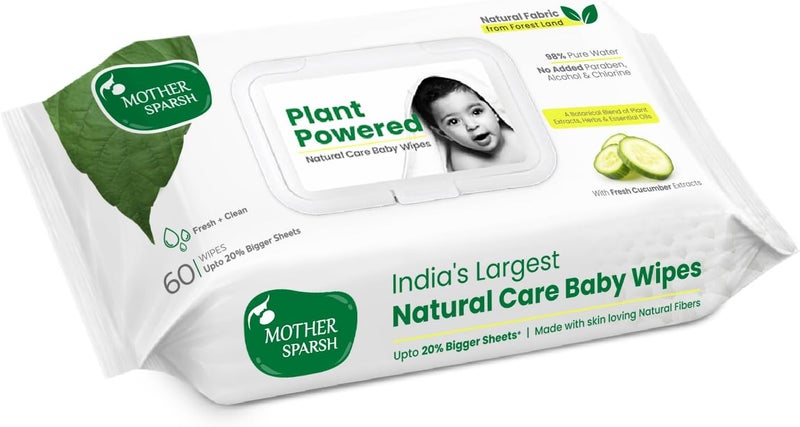 Mother Sparsh Natural Care Baby Wipes - Image 1