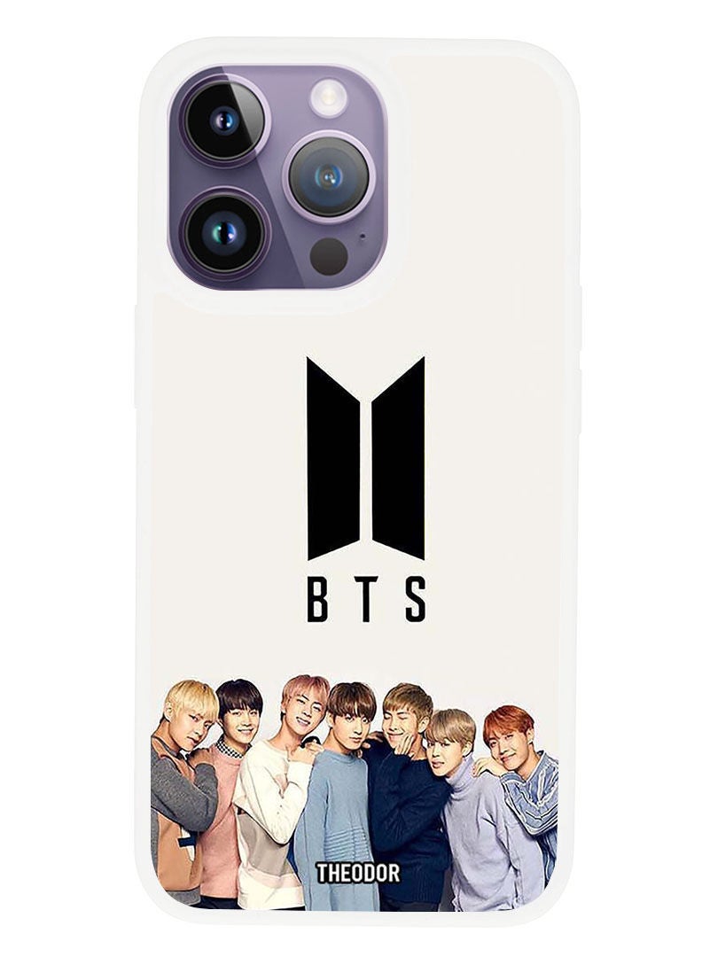 Theodor Protective Case Anti Scratch Shock Proof Cover For APPLE IPHONE 14 PRO MAX BTS Crew (White Bumper) - Image 1