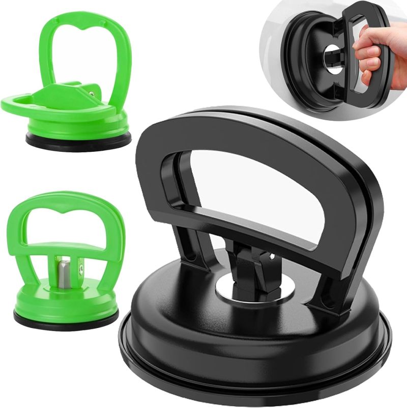 Dent Puller,Car Dent Puller,3 Pack Handle Lifter,Powerful Car Dent Remover,Suction Cup Dent Puller and Paintless Dent Repair Kit for Car Body Dent 5.4in - Image 1