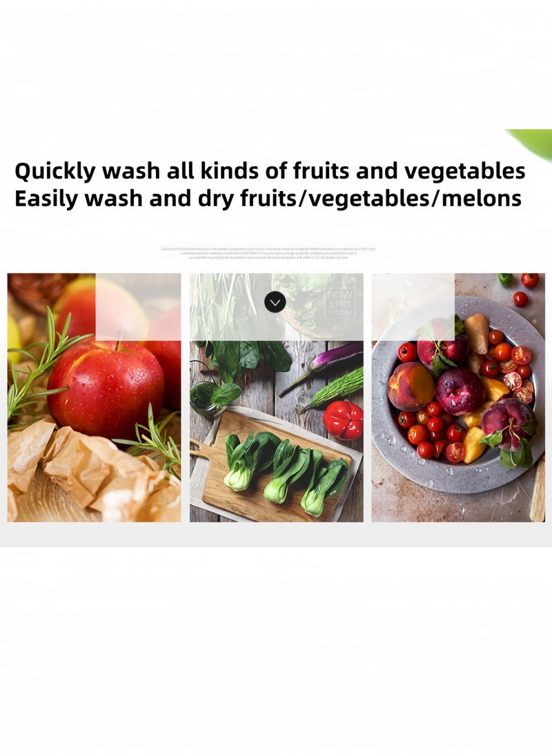 nihao - Salad Spinner Large Lettuce Spinner Kitchen Gadgets, Large Salad Spinner,One-Handed Handle Easy Press Super High Efficiency for Home Kitchen Washing & Drying Leafy Vegetables - 5L - Image 1