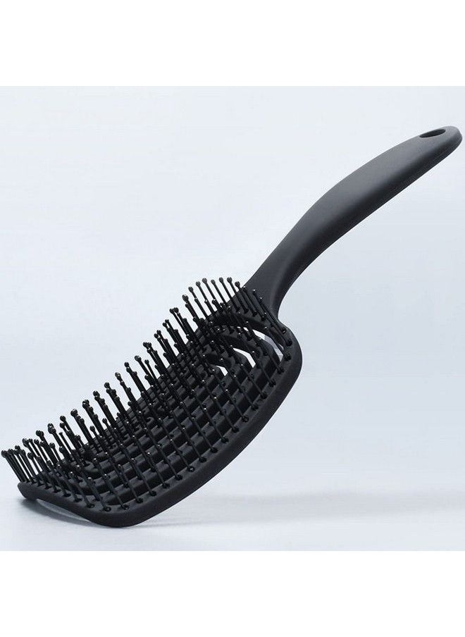 Leeonz 1Pcs Hair Detangling Brush For Thick Curly Thin Long Short Wet Or Dry Hair Adds Shine And Makes Hair Smooth Best Paddle Hair Brush For Men Women Kids(Black)  - Image 5