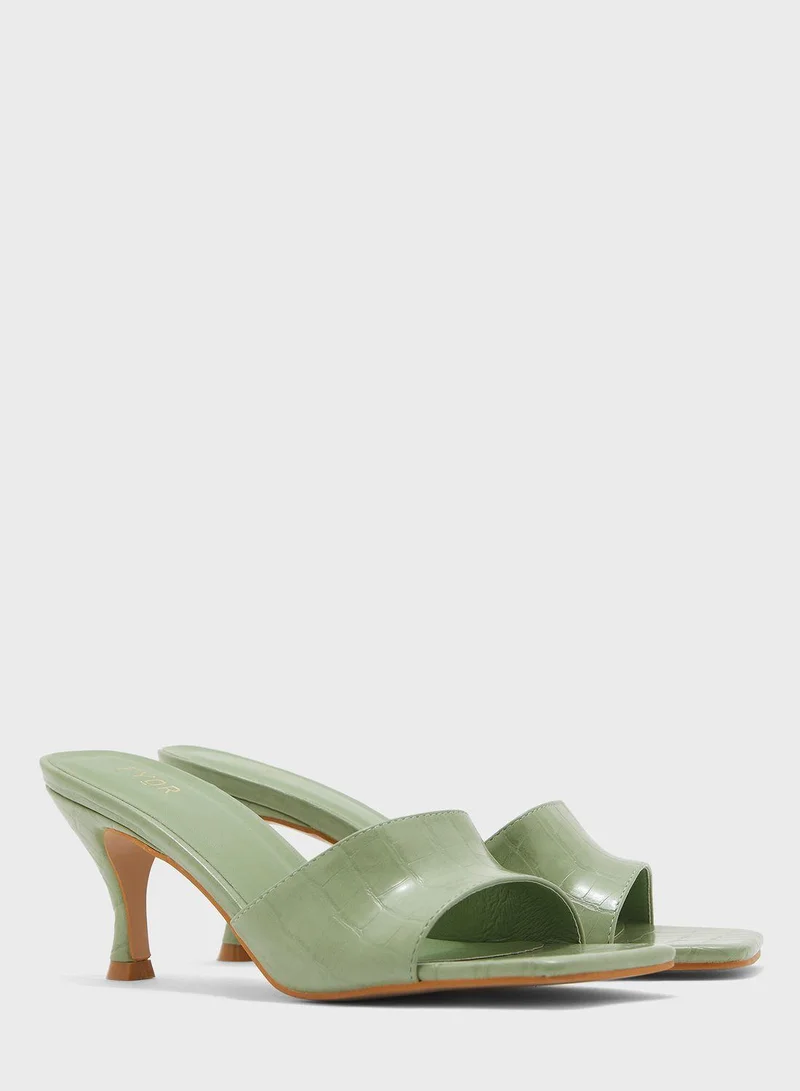 FYOR One Strap Low Heel Sandals