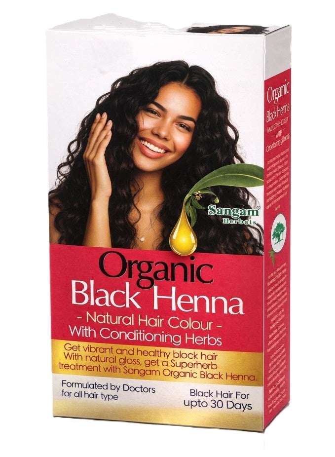 Organic Black Henna 80g – Natural Hair Color with Conditioning Herbal Formula - Image 1