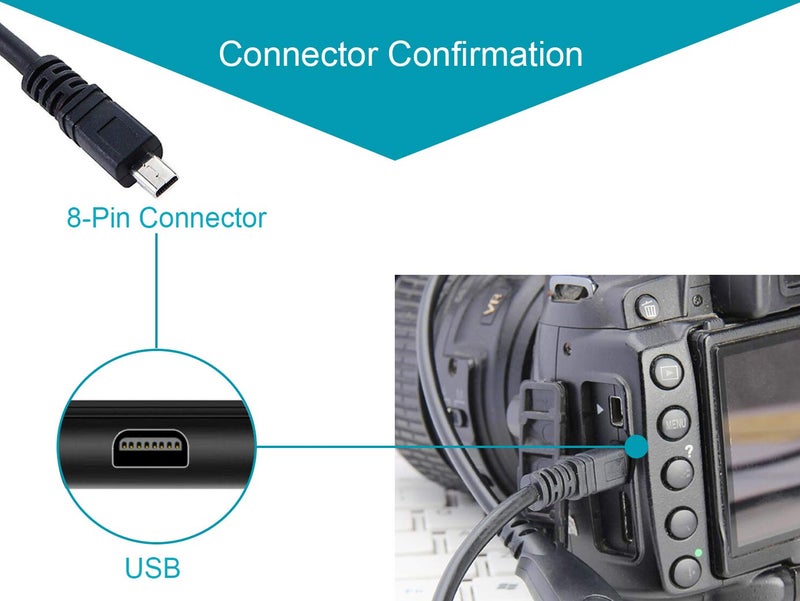 MaxLLTo USB PC Data Cable Cord Lead for Panasonic Camera Lumix DMC-SZ1 DMC-SZ7 a/p/gk/b - Image 2