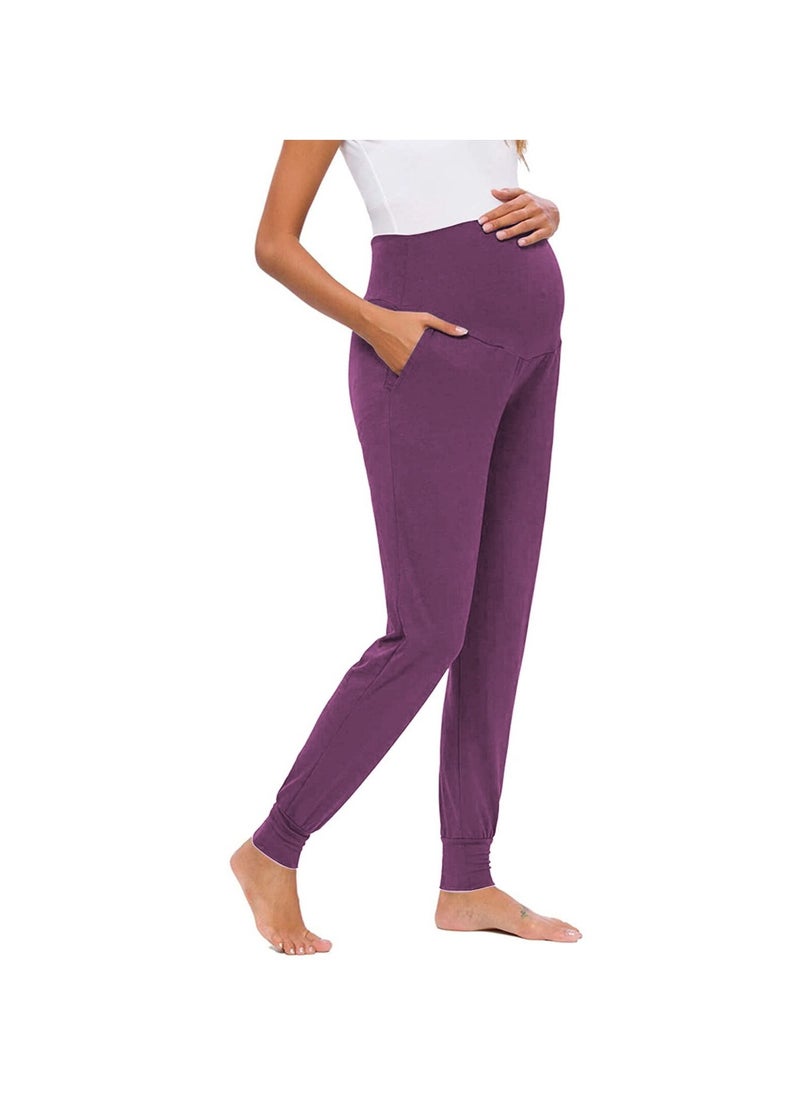 Generic - Women's Maternity Pants Over Belly Lounge Pajamas Clothes Pregnancy Must Haves Joggers with Pockets - Image 1