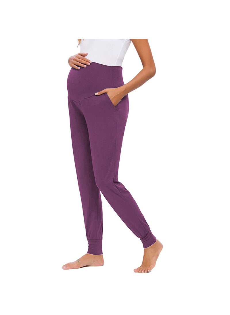 Generic - Women's Maternity Pants Over Belly Lounge Pajamas Clothes Pregnancy Must Haves Joggers with Pockets - Image 1