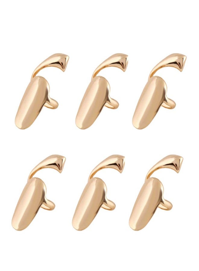 UPSTORE 6Pcs Finger Nail Ring Nail Cap Cover Tip Rings Opening Art Charm Protect Fingernail Accessories for Women Girls - Image 1