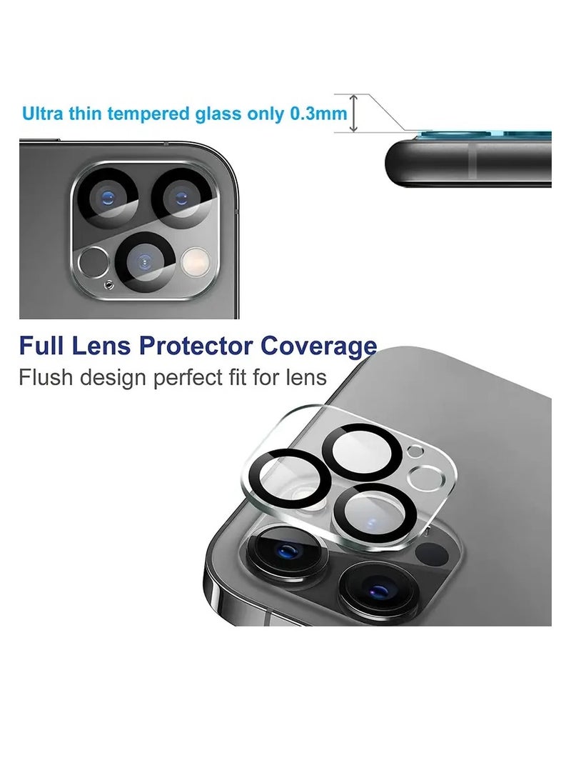 Unipha - Camera Lens Protector For iPhone 15 Pro Clear/Black - Image 1