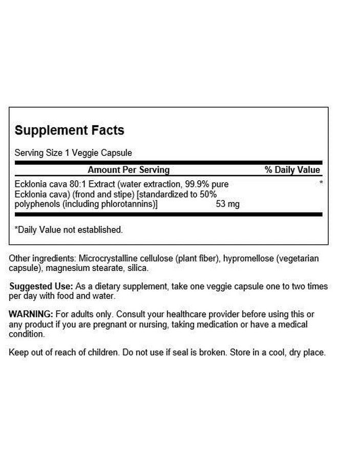 Swanson Ecklonia Cava Extract 53 Milligrams 30 Veg Capsules - Image 2