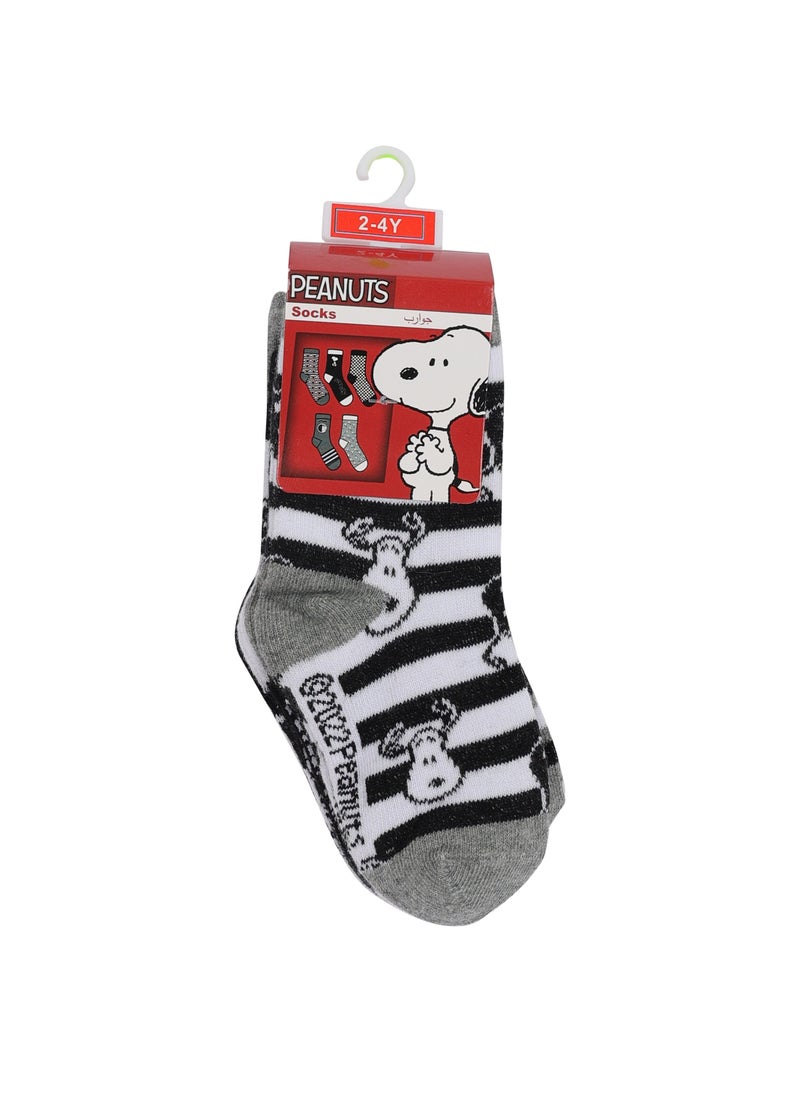 Peanuts The peanuts Snoopy  Socks, Ankle Crew Socks for Kids (5 to 8 Years), Pack of 5 socks  - Image 3