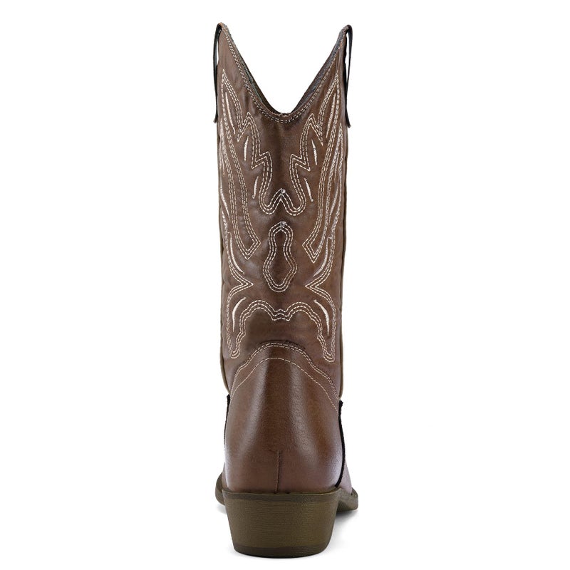 mysoft Women's Western Cowboy Boots Embroidered Mid-Calf Pointed Toe Cowgirl Boot - Image 5