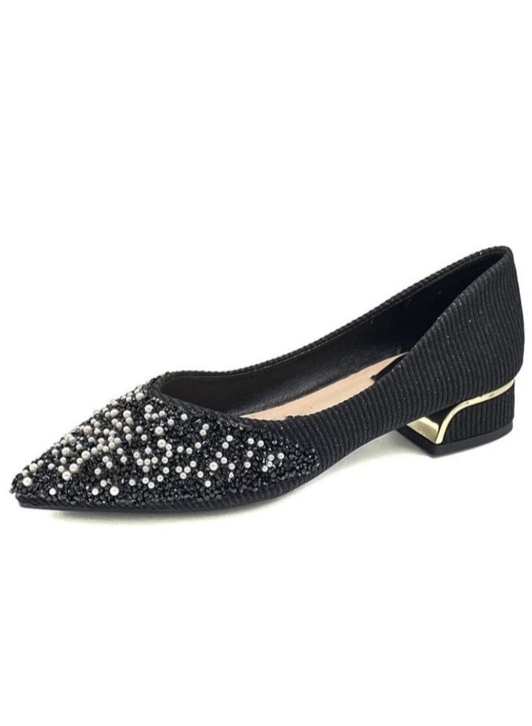 Nariele حذاء نسائي متعدد الاستخدامات بكعب سميك وحذاء فردي