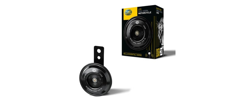 HELLA بوق دراجة نارية هيللا 012588061 أسود 12 فولت (تناسب عالمي - عبوة مفردة) - Image 1