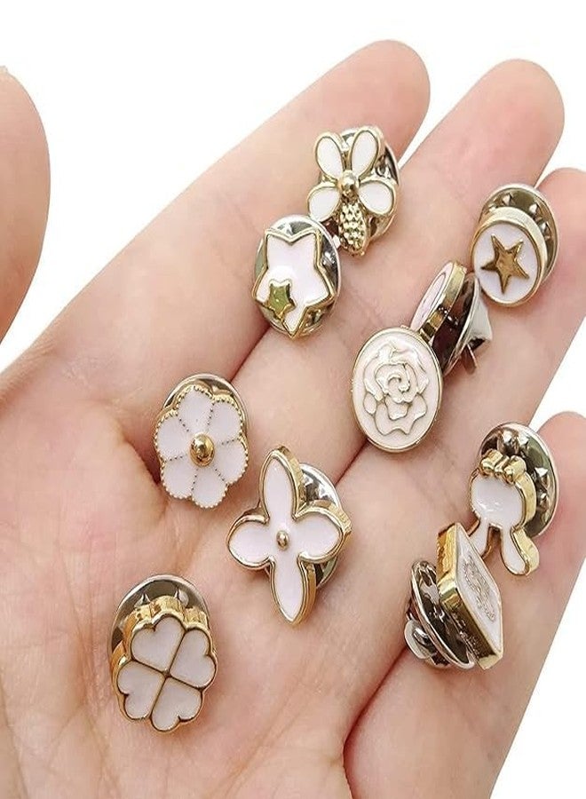 LionDeck Women Shirt Brooch Pearl Button Pins Set | No-Sew Instant Button Pins for Shirts, Jeans & Dresses | Decorative Safety Pin Fasteners | 20 Pieces - Image 2