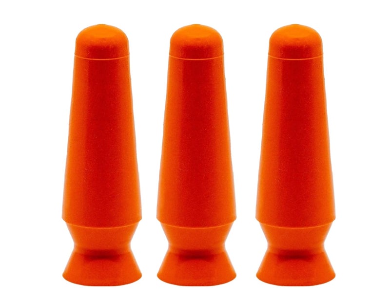 DMV Scleral Cup Large Contact Lens Handler 3 Pack Inserts and Removes Scleral Contact Lenses and Prosthetic Eyes Orange