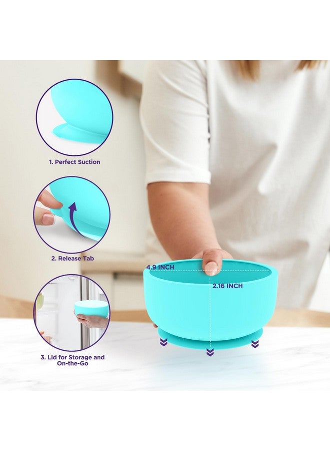 SPERRIC Suction Bowl with Lids and Spoons, Extra Strong Baby Suction Bowls, Baby Bowls 0-6 Months, Infant Babies & Toddler, BPA Free Baby Bowls, Silicone Baby Feeding Set, Baby Feeding Essentials - Image 2