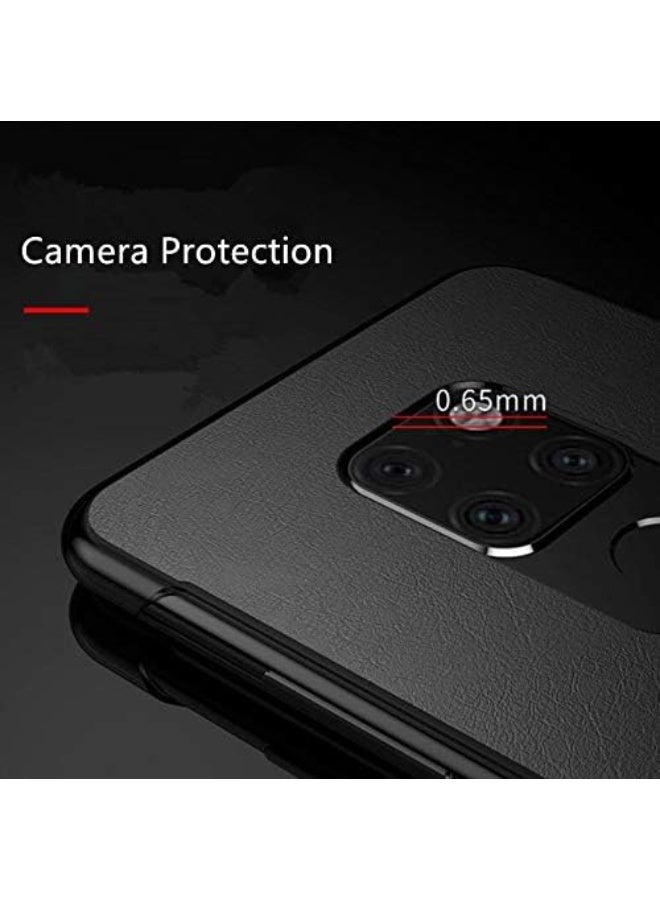 erorex Smart View Flip Case for Huawei Mate 20 X 4G 5G Slim PU Leather Smart Cover with Smart View Window and Auto Screen Sleep Wake for Huawei Mate 20 X Black - Image 3