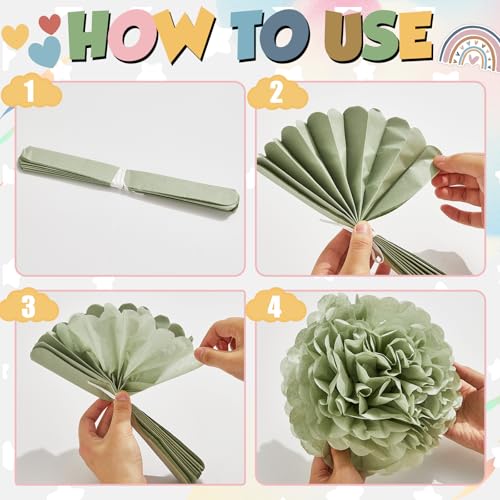 Justforjoyful Boho Tree Classroom Bulletin Board Set with 3D Tissue Paper Flower You Belong Here Classroom Decorations Boho Rainbow Heart Paper Cutouts for Back to School Chalkboard Nursery Home Door Wall Decor - Image 4