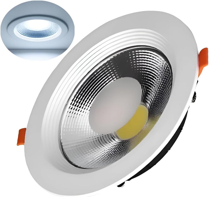 30W LED COB Downlight - تركيبة إضاءة سقف مدمجة موفرة للطاقة (6500K) - Image 1