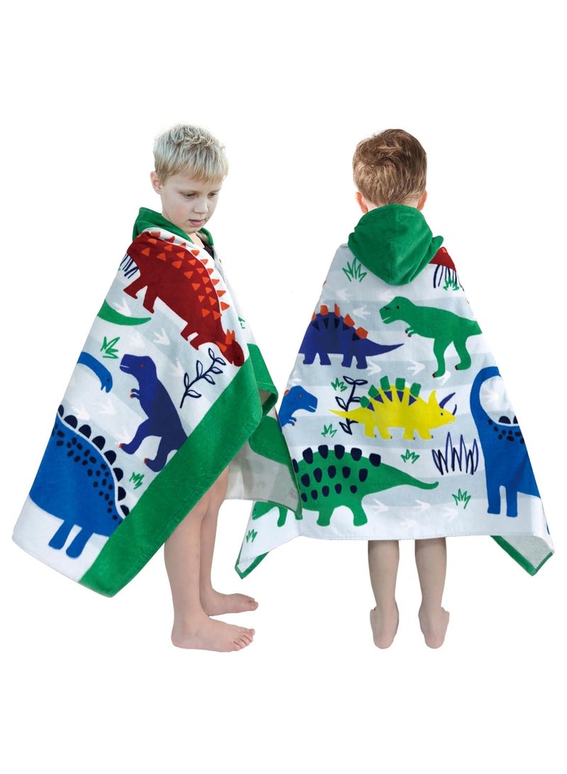 إسكدنيا Kids Bath Towel Hooded, Cotton Kids Beach Towel, Toddler Towels With Hood Snaps, Soft Terry Poncho Towel As Pool Swim Cover Ups For Girls Boys, 30X50 - Image 1