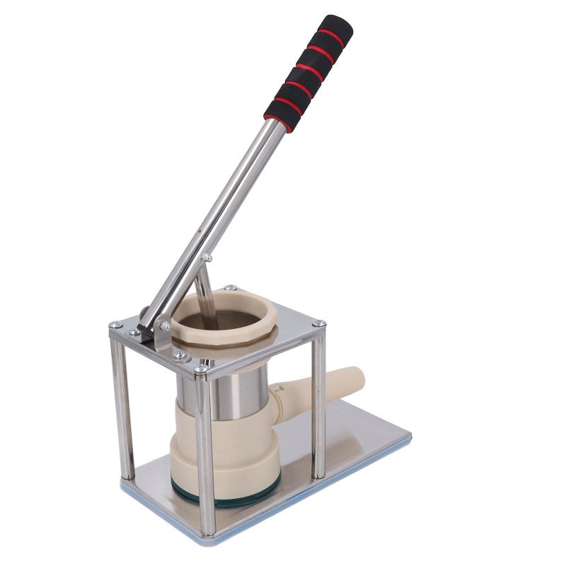 Aluminum Alloy Sausage Stuffer: 4 Stuffing Tubes - Space Saving Vertical Design, Even Filling Manual Sausage Maker for Home Kitchen Homemade Sausage Making - Image 3