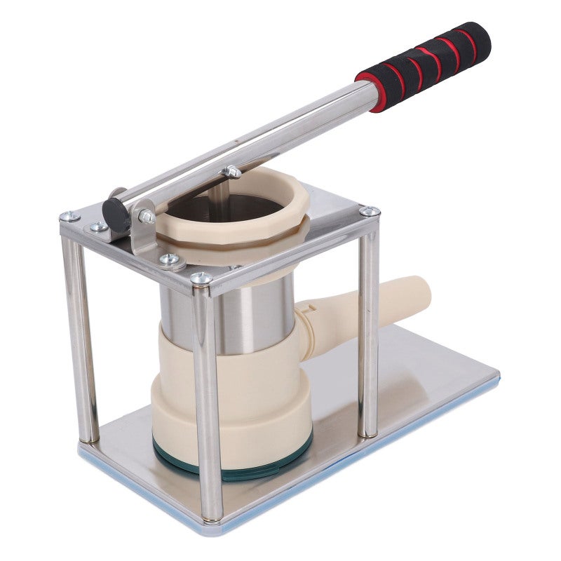 Aluminum Alloy Sausage Stuffer: 4 Stuffing Tubes - Space Saving Vertical Design, Even Filling Manual Sausage Maker for Home Kitchen Homemade Sausage Making - Image 4