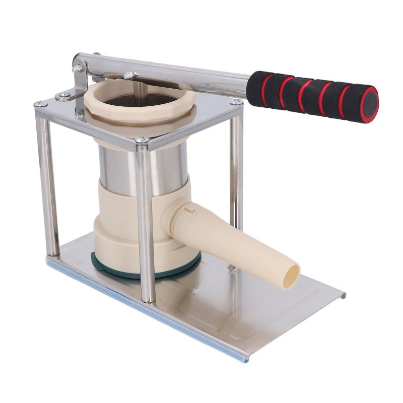 Aluminum Alloy Sausage Stuffer: 4 Stuffing Tubes - Space Saving Vertical Design, Even Filling Manual Sausage Maker for Home Kitchen Homemade Sausage Making - Image 2