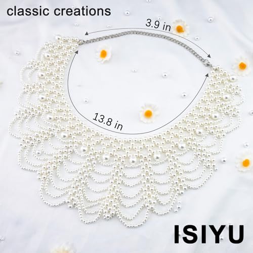 isiyu Christmas Gifts For Friends Women Pearl Choker Necklaces for Women Faux Pearl Necklaces Summer Layered Pearl Necklace Fashion Jewelry Gifts for Mom Jewelry for Mom - Image 4