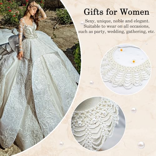 isiyu Christmas Gifts For Friends Women Pearl Choker Necklaces for Women Faux Pearl Necklaces Summer Layered Pearl Necklace Fashion Jewelry Gifts for Mom Jewelry for Mom - Image 5