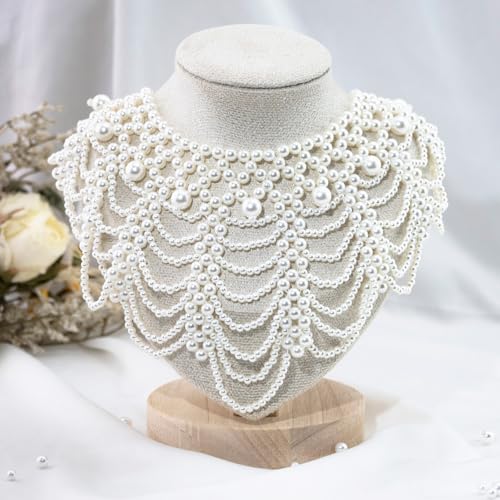 isiyu Christmas Gifts For Friends Women Pearl Choker Necklaces for Women Faux Pearl Necklaces Summer Layered Pearl Necklace Fashion Jewelry Gifts for Mom Jewelry for Mom - Image 2