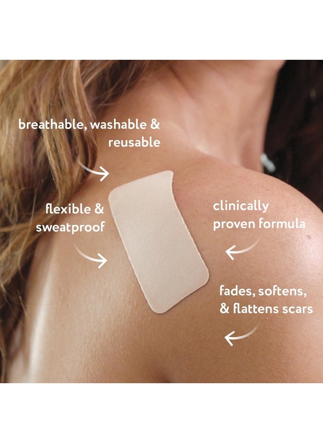 scaraway - Advanced Skincare Silicone Scar Sheets, Medical Grade Silicone Strips, No 1 Recommended Treatment For Surgical, Burn, Body, Acne, Hypertrophic & Keloid Scar Treatment, 8 Tan Reusable Sheets - Image 1