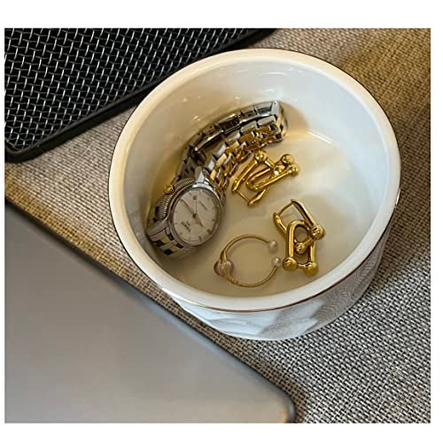 Aewill Ceramic Paper Clip Holder Ceramic Paper Clip Dispenser Organizer for Office Desk Binder Clip Holder (White) - Image 4