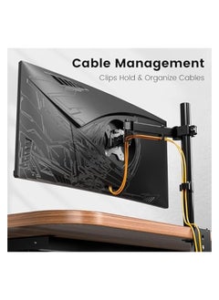 erorex Single Monitor Arm -Single Monitor Stand With Extention Arm,Ergonomic Vesa Arm Mount Arm For 13-32" Gaming Screen Up To 8Kgs,Vesa Mount Stand 75Mm/100Mm,C-Clamp & Grommet 2-Way Assembling  - Image 5