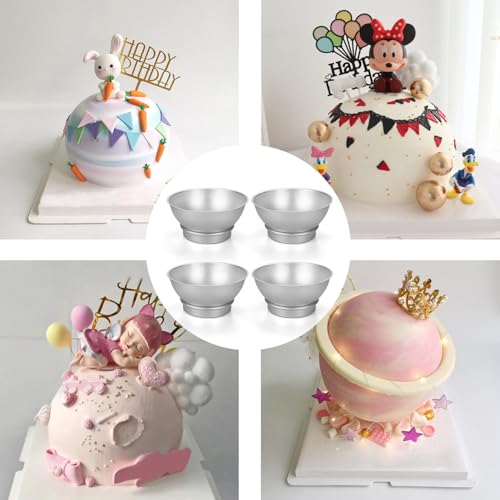 Hedume Set of 8 Cake Sphere Pan, 6.5 Inches 3D Sports Ball Cake Pan to Create Any Ball Shaped Cake, Includes 4 Semicircles and 4 Chassis - Image 5
