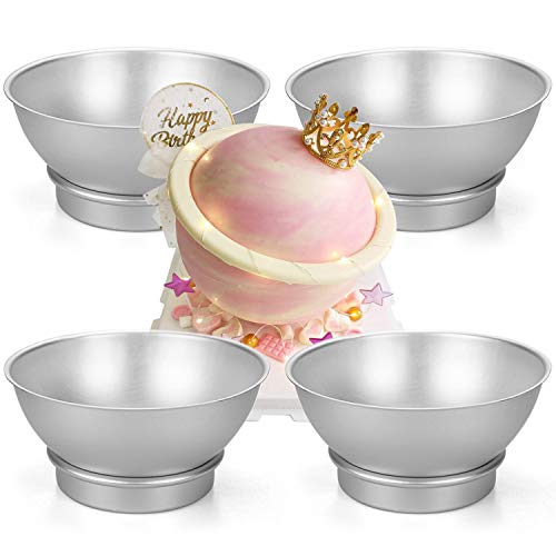 Hedume Set of 8 Cake Sphere Pan, 6.5 Inches 3D Sports Ball Cake Pan to Create Any Ball Shaped Cake, Includes 4 Semicircles and 4 Chassis - Image 1