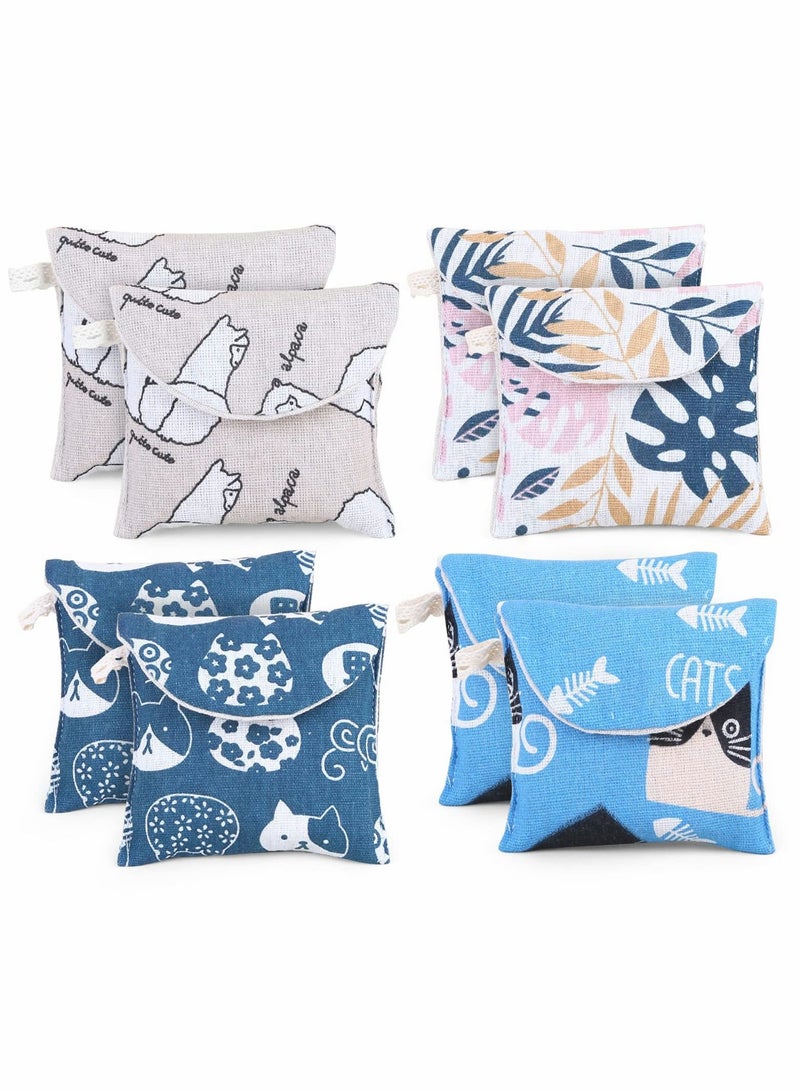 KASTWAVE 8 عبوة كيس تخزين الفوط الصحية المحمولة بسحاب للنساء والفتيات - Image 1