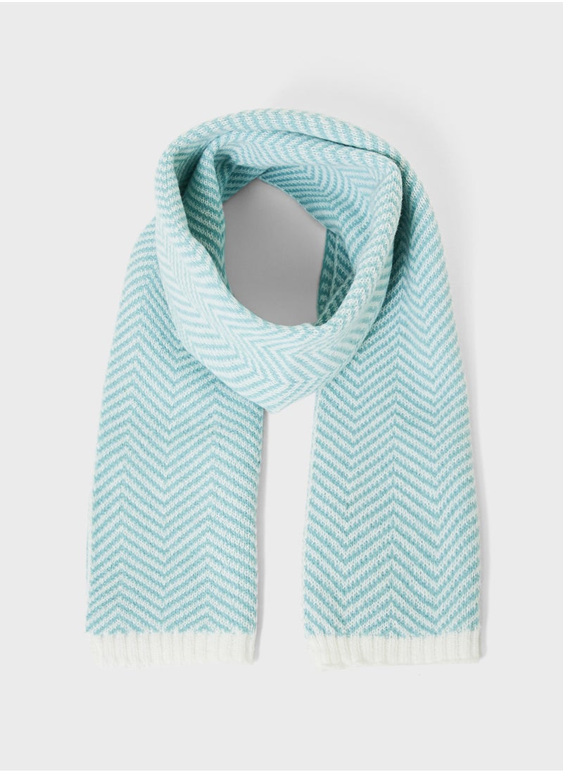 ELLA Herringbone Knitted Winter Scarf  - Image 1