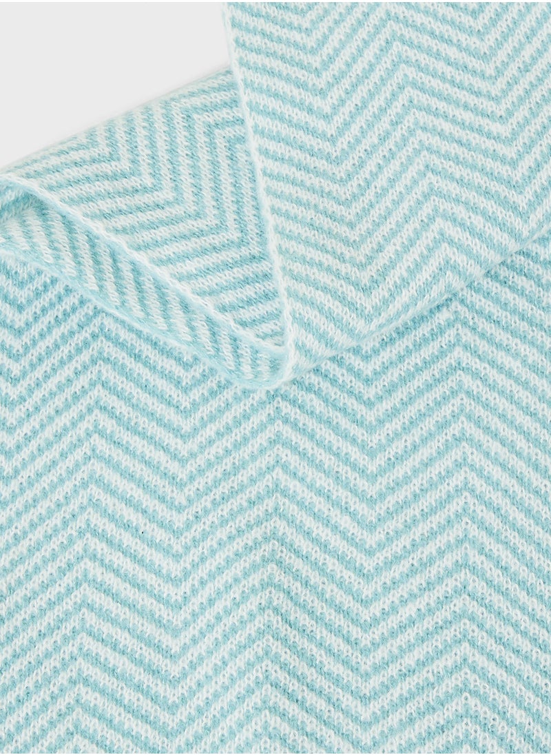 ELLA Herringbone Knitted Winter Scarf  - Image 2
