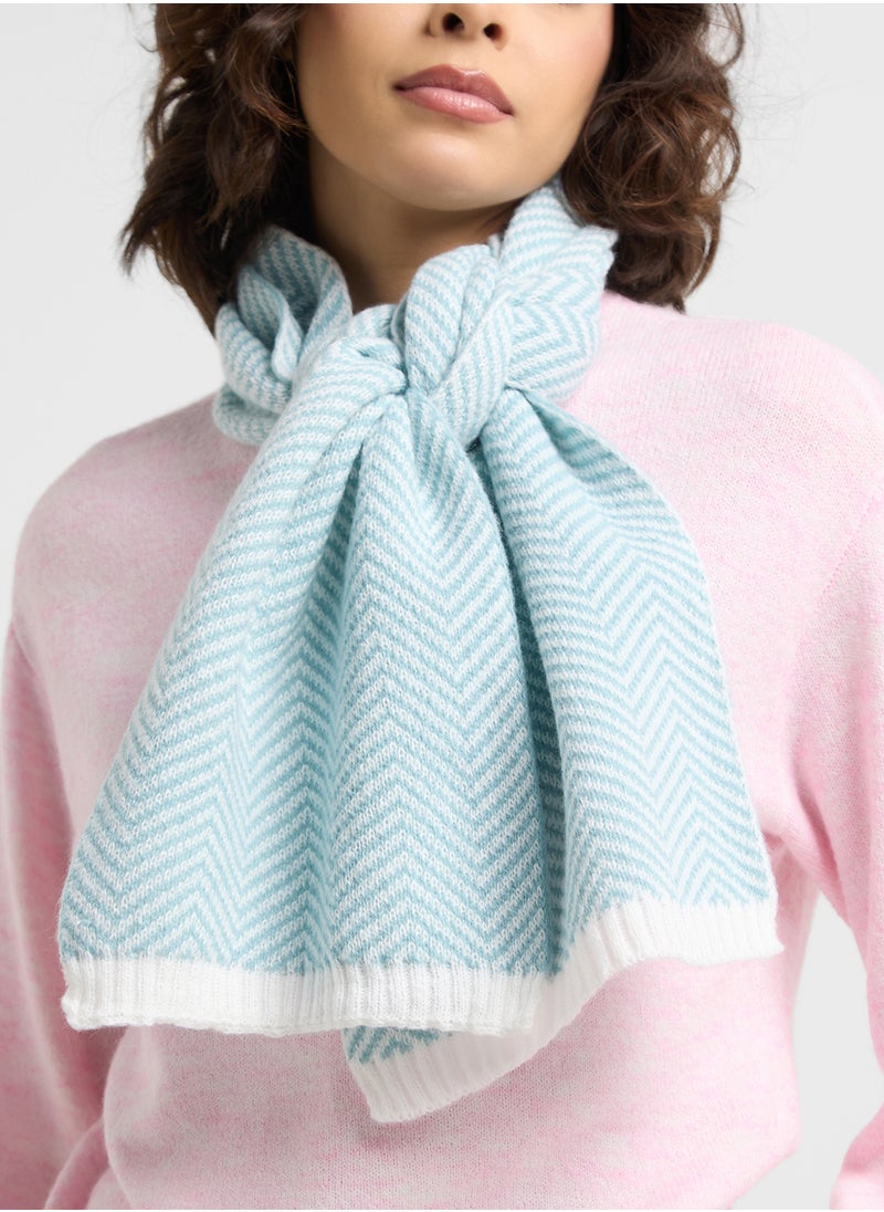 ELLA Herringbone Knitted Winter Scarf  - Image 3